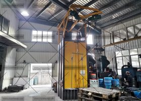 江蘇拋丸機除銹設備 發往湖南長沙Q3710吊鉤式拋丸機拋丸除銹去氧化皮效果怎么樣?