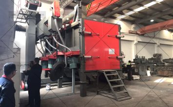 江蘇拋丸機(jī)除銹設(shè)備 拋丸機(jī)清理室體的除塵風(fēng)量如何計(jì)算的?拋丸機(jī)廠家來(lái)教你技巧!